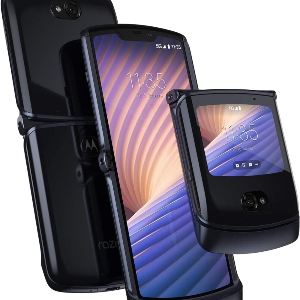 Motorola RAZR (2nd gen) 5g - Polished Graphite w navy blue Beltron phone case